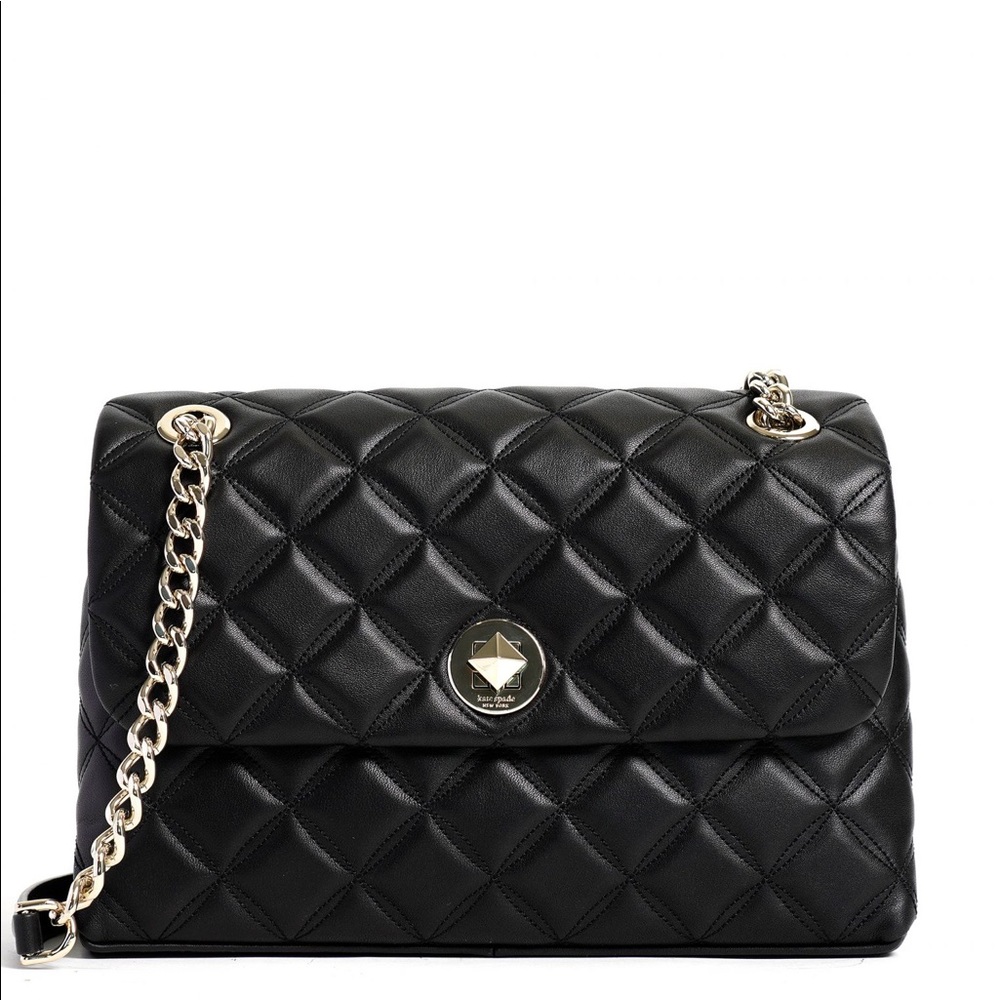 Kate Spade Natalia Medium Flap Shoulder Bag - Black
